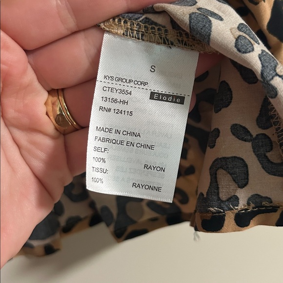 NWT Elodie leopard peplum tank - Picture 3 of 4